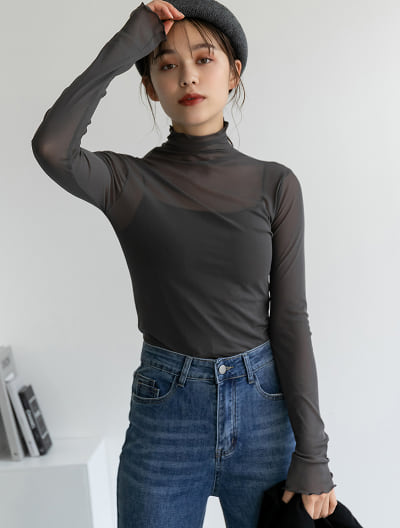 【インスタグラマーコラボ】ハイネックメロウシアートップス