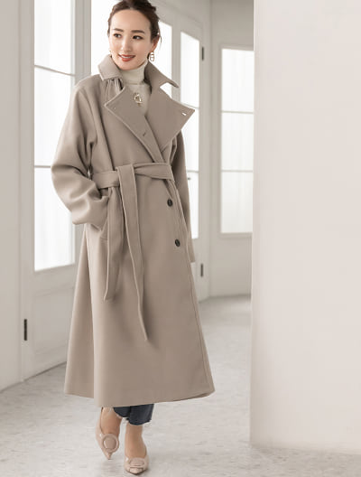 【星玲奈レコメンド】スタンドカラーロングコート